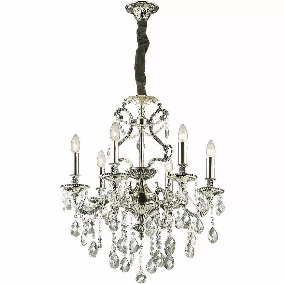Luminaires Ideallux Lustres>Lustre Ideal Lux Gioconda Argente, 6 Lumieres
