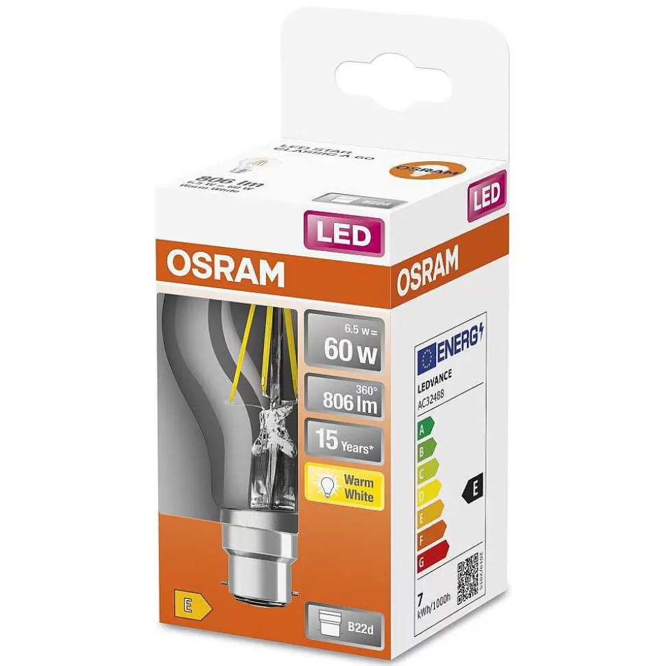 Luminaires Osram Autres Culots>Osram Classic A Led B22D 6,5 Watt 2700 Kelvin 806 Lumen