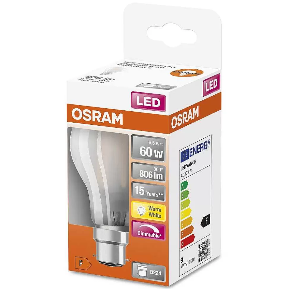 Luminaires Osram Autres Culots>Osram Led Retrofit B22D 6,5 Watt 2700 Kelvin 806 Lumen