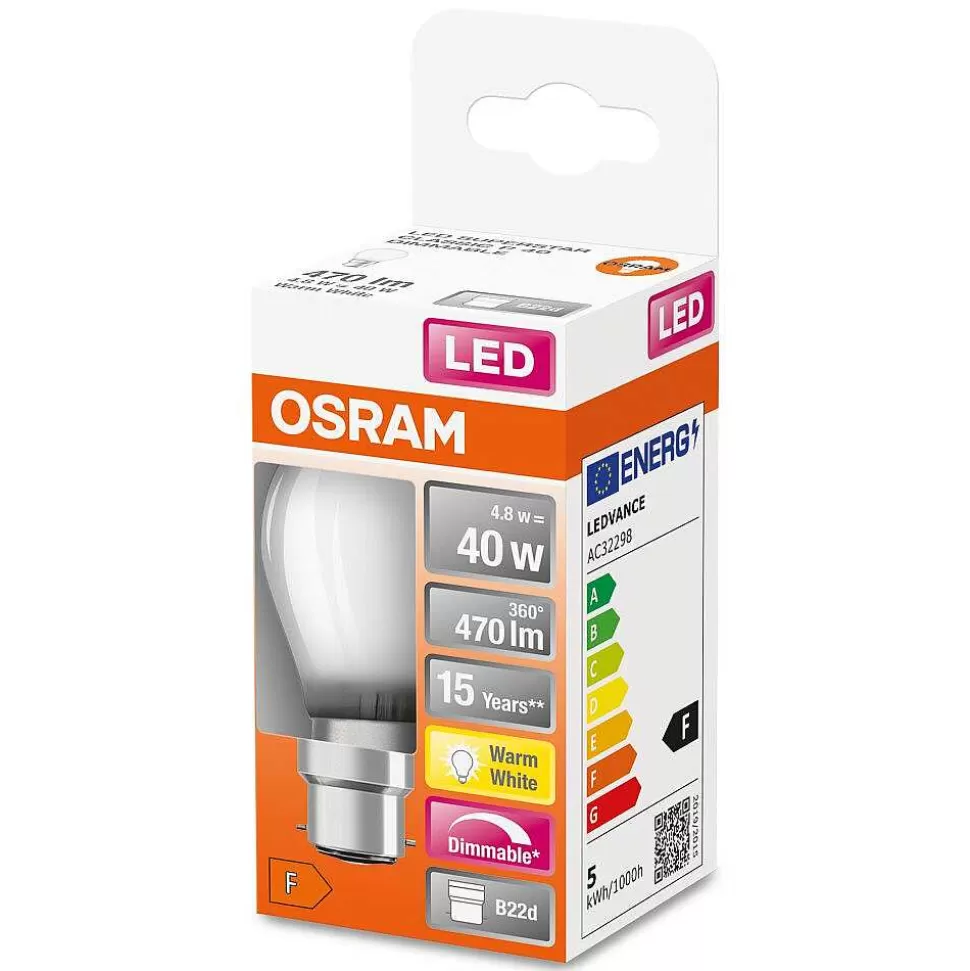 Luminaires Osram Autres Culots>Osram Led Retrofit B22D 4,8 Watt 2700 Kelvin 470 Lumen