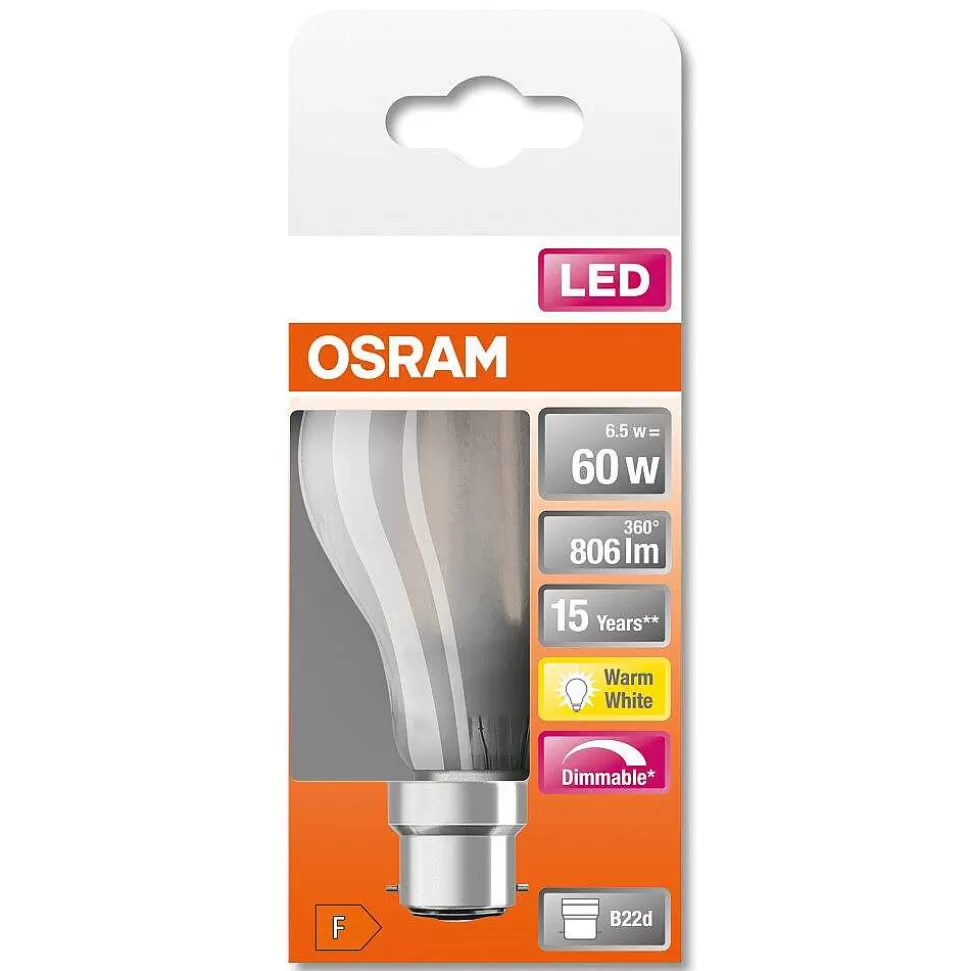 Luminaires Osram Autres Culots>Osram Led Retrofit B22D 6,5 Watt 2700 Kelvin 806 Lumen