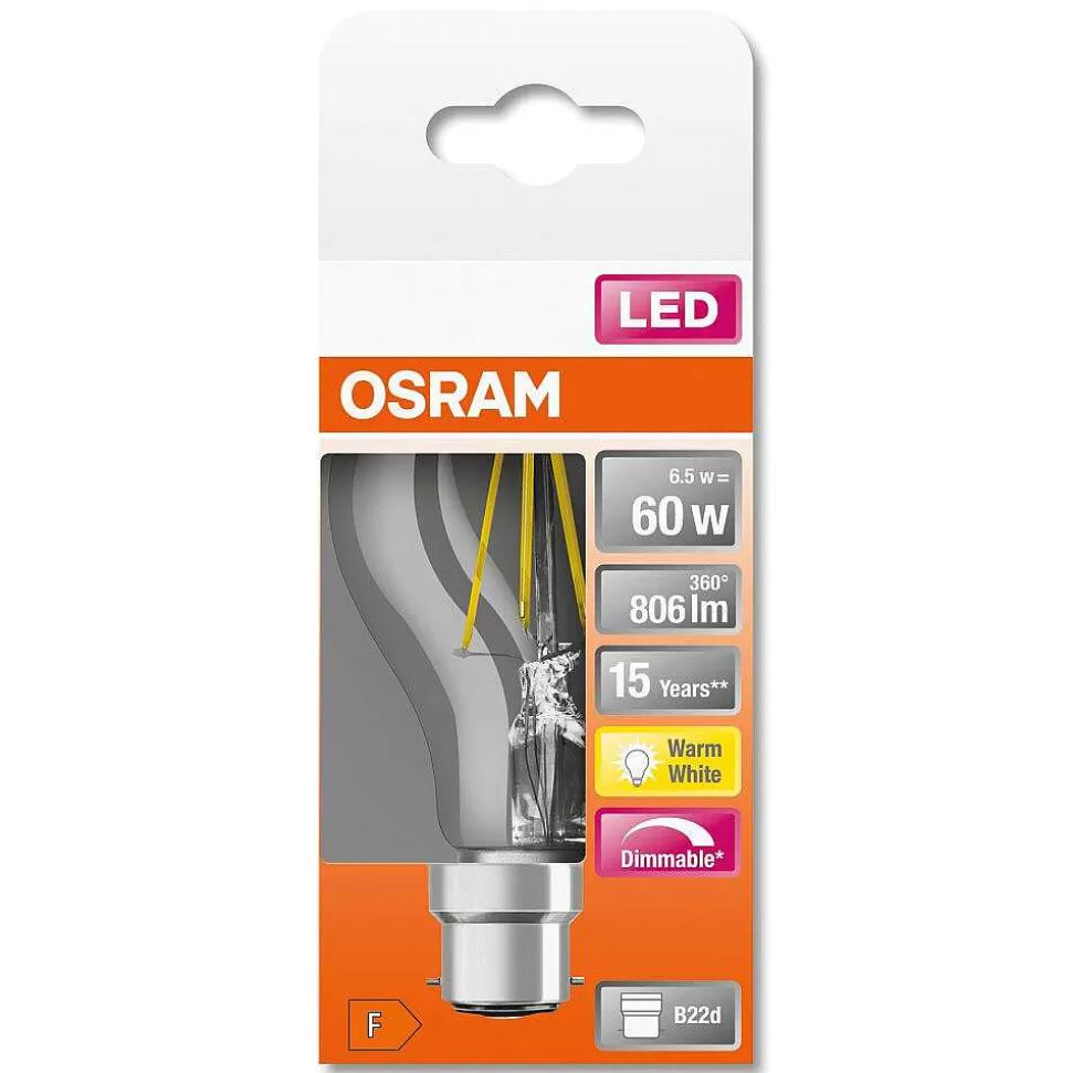 Luminaires Osram Autres Culots>Osram Led Retrofit B22D 6,5 Watt 2700 Kelvin 806 Lumen