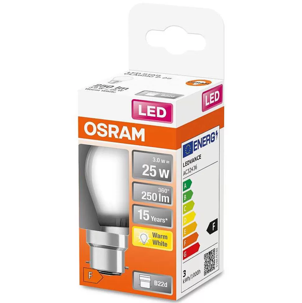 Luminaires Osram Autres Culots>Osram Led Retrofit B22D 2,5 Watt 2700 Kelvin 250 Lumen