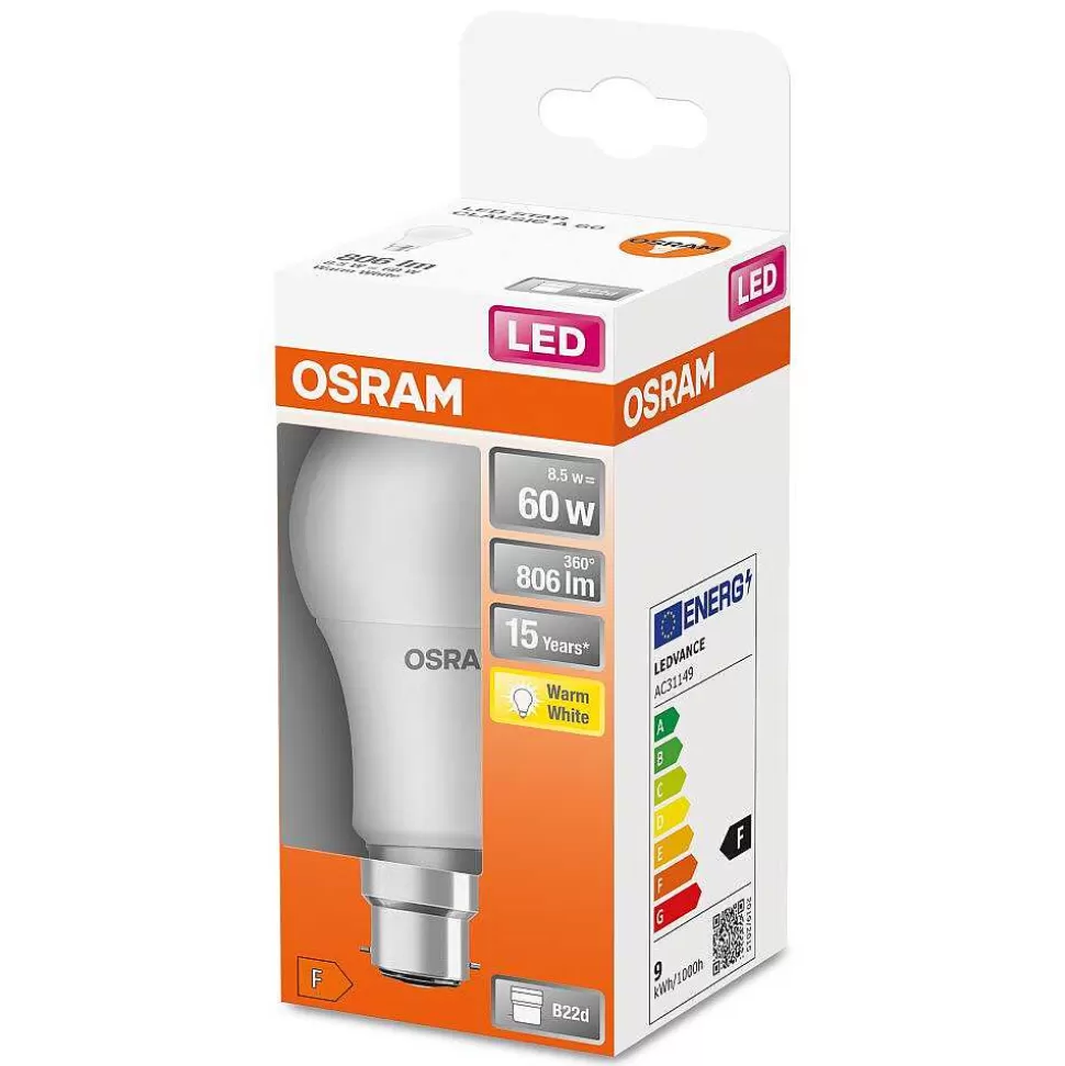 Luminaires Osram Autres Culots>Osram Led Star B22D 8,5 Watt 2700 Kelvin 806 Lumen