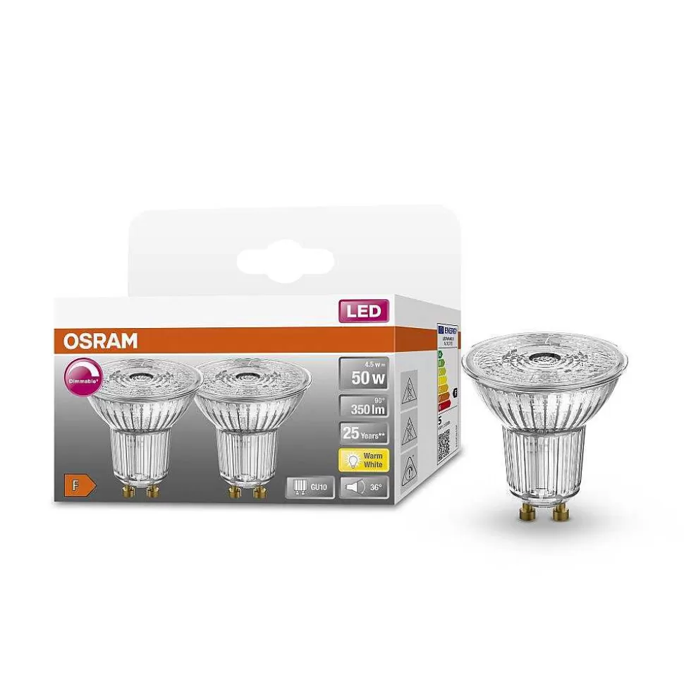 Luminaires Osram Lampes À Intensite Variable>Osram Led Superstar Lot De 2 Led Gu10 4,5 Watt 2700 Kelvin 350 Lumen