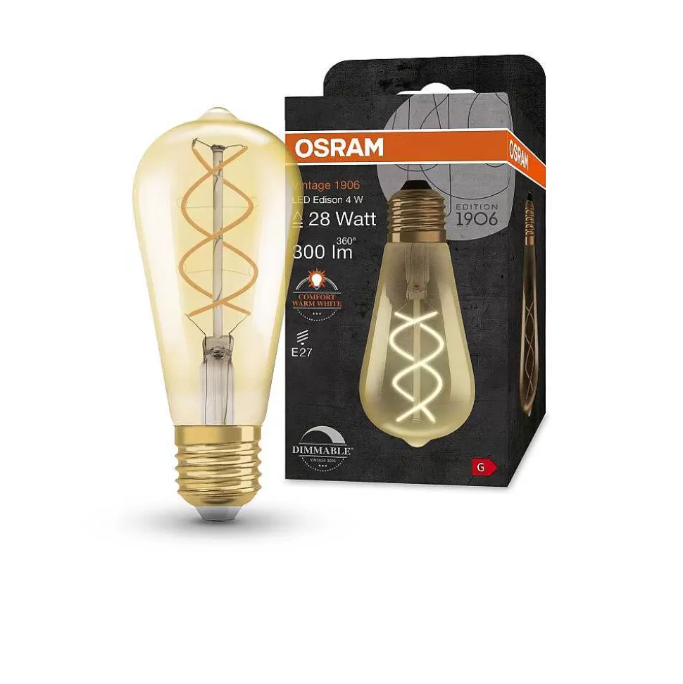 Luminaires Osram Ampoules Led>Osram Vintage 1906® Led E27 4 Watt 2000 Kelvin 300 Lumen