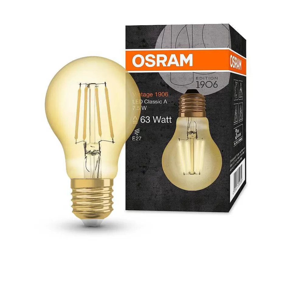 Luminaires Osram Ampoules Filament>Osram Vintage 1906® Led E27 7,5 Watt 2400 Kelvin 865 Lumen