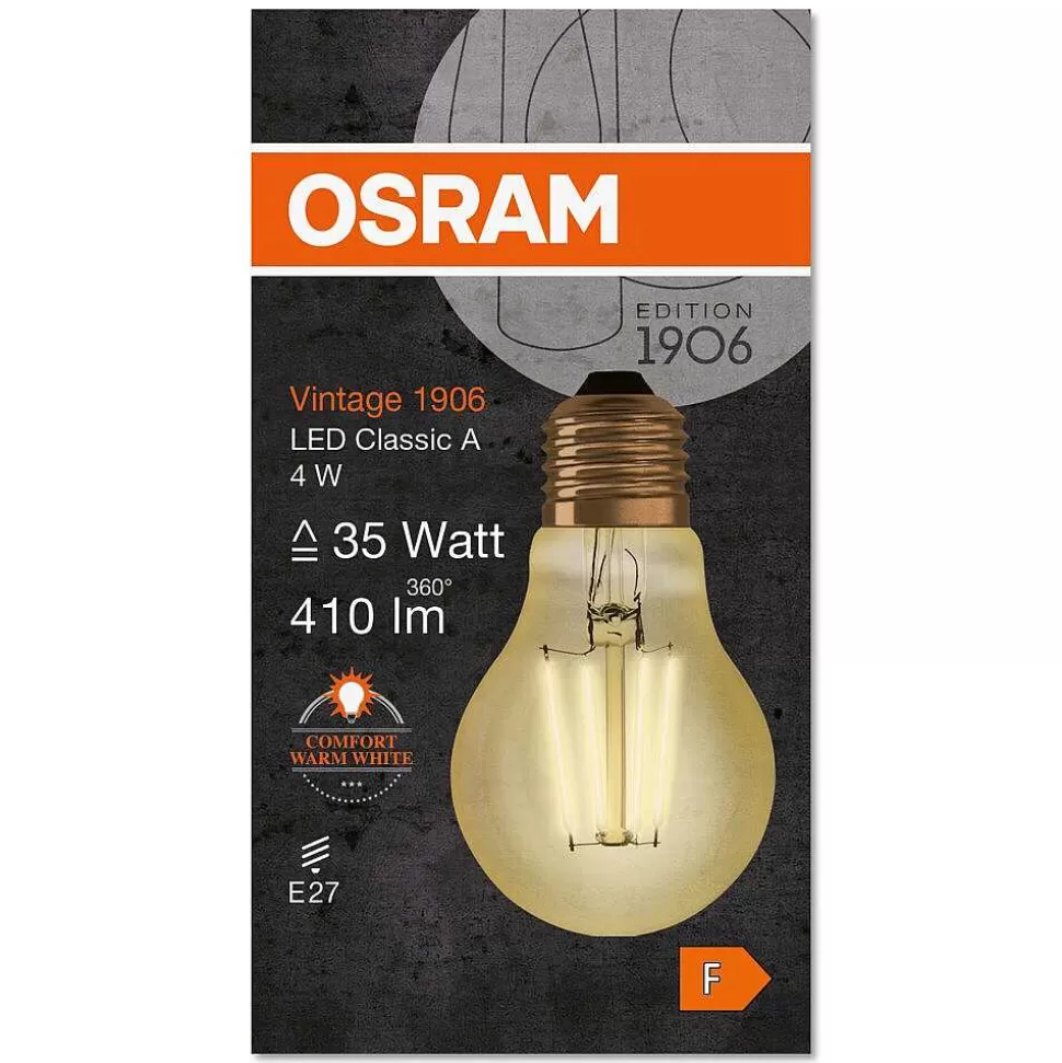 Luminaires Osram Ampoules Filament>Osram Vintage 1906® Led E27 4 Watt 2400 Kelvin 410 Lumen
