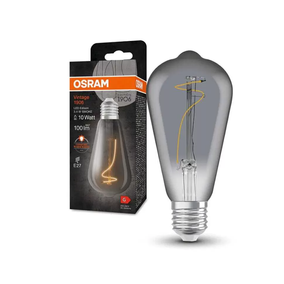 Luminaires Osram Ampoules Filament>Osram Vintage 1906® Led E27 3,4 Watt 1800 Kelvin 100 Lumen