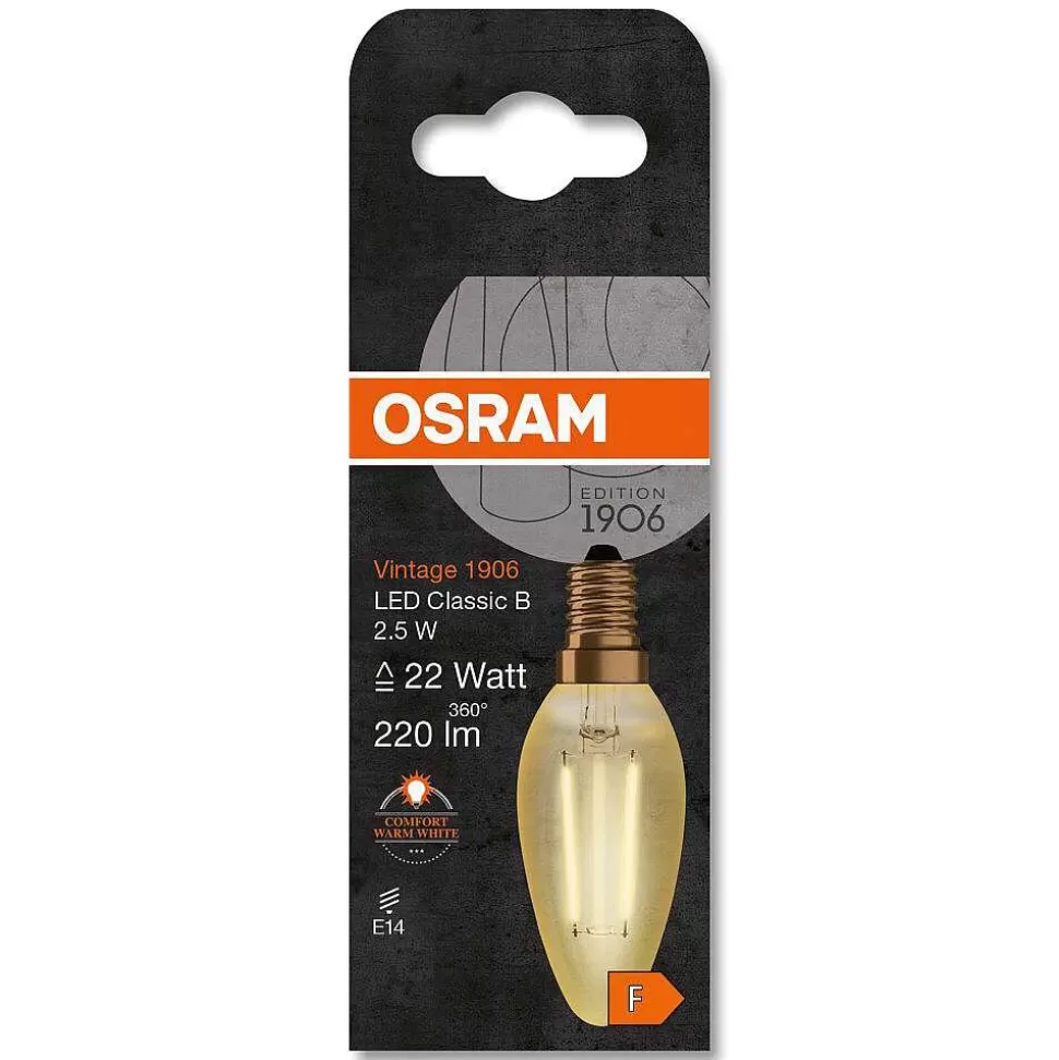 Luminaires Osram Ampoules E14>Osram Vintage 1906® Led E14 2,5 Watt 2400 Kelvin 220 Lumen