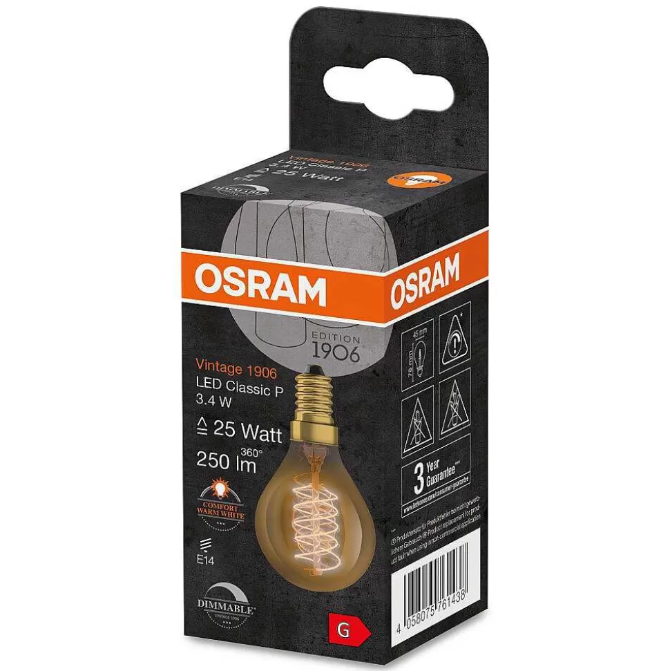 Luminaires Osram Lampes À Intensite Variable>Osram Vintage 1906® Led E14 3,4 Watt 2200 Kelvin 250 Lumen