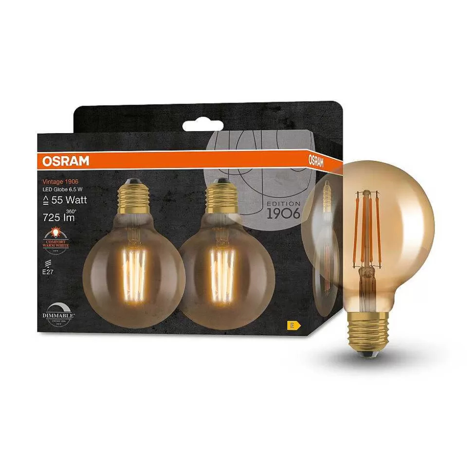 Luminaires Osram Lampes À Intensite Variable>Osram Vintage 1906 Lot De 2 Led E27 6,5 Watt 2400 Kelvin 725 Lumen