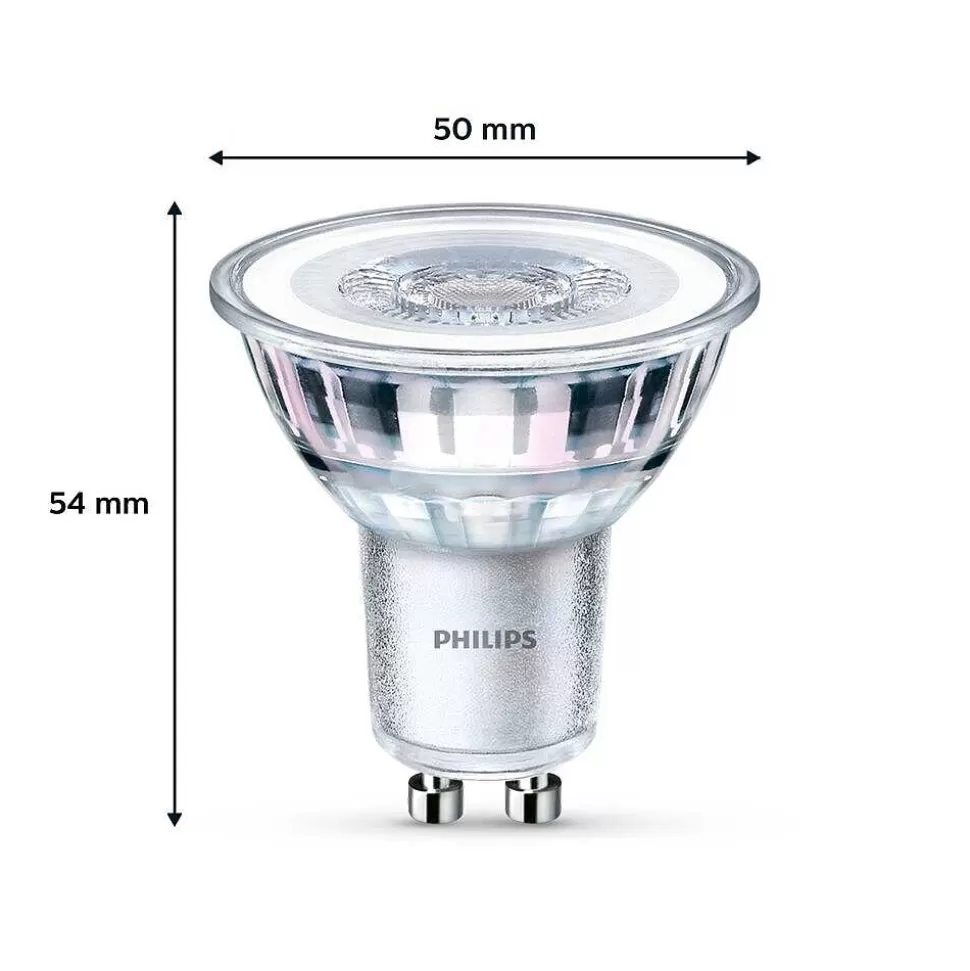 Luminaires Philips Ampoules Led>Philips Classic Lot De 6 Led Gu10 4,6 Watt 4000 Kelvin 390 Lumen