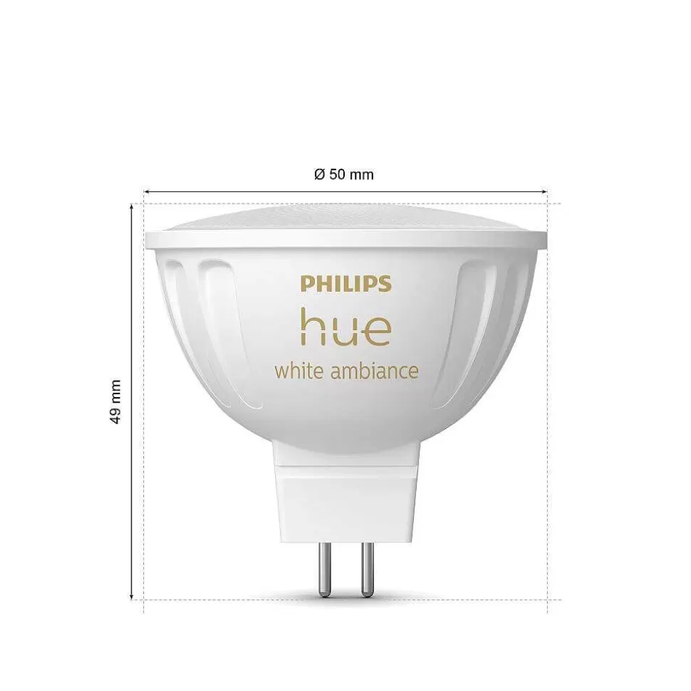 Luminaires Philips Ampoules Led>Philips Hue Led Gu5.3 6,3 Watt 2000-6500 Kelvin 400 Lumen