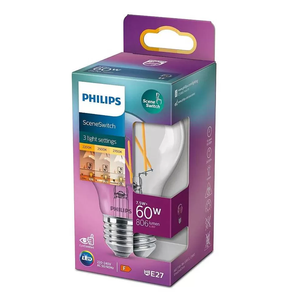 Luminaires Philips Ampoules Led>Philips Led E27 1,6 Watt 3 Watt 7,5 Watt 2200 - 2700 Kelvin 150 - 806 Lumen