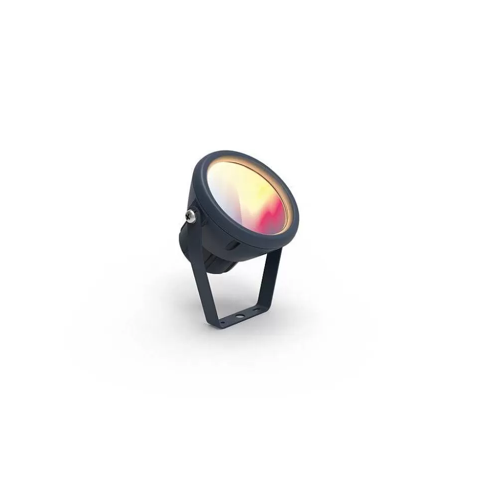 Luminaires Lutec Accessoires Connectes>Pique De Terre Lutec Mini Leto Led Anthracite, 1 Lumiere, Changeur De Couleurs