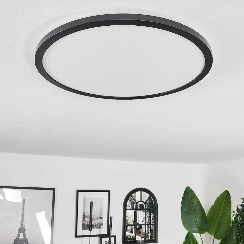 hofstein Plafonniers Extérieurs>Plafonnier Boyero Led Noir, 2 Lumieres, Telecommandes, Changeur De Couleurs