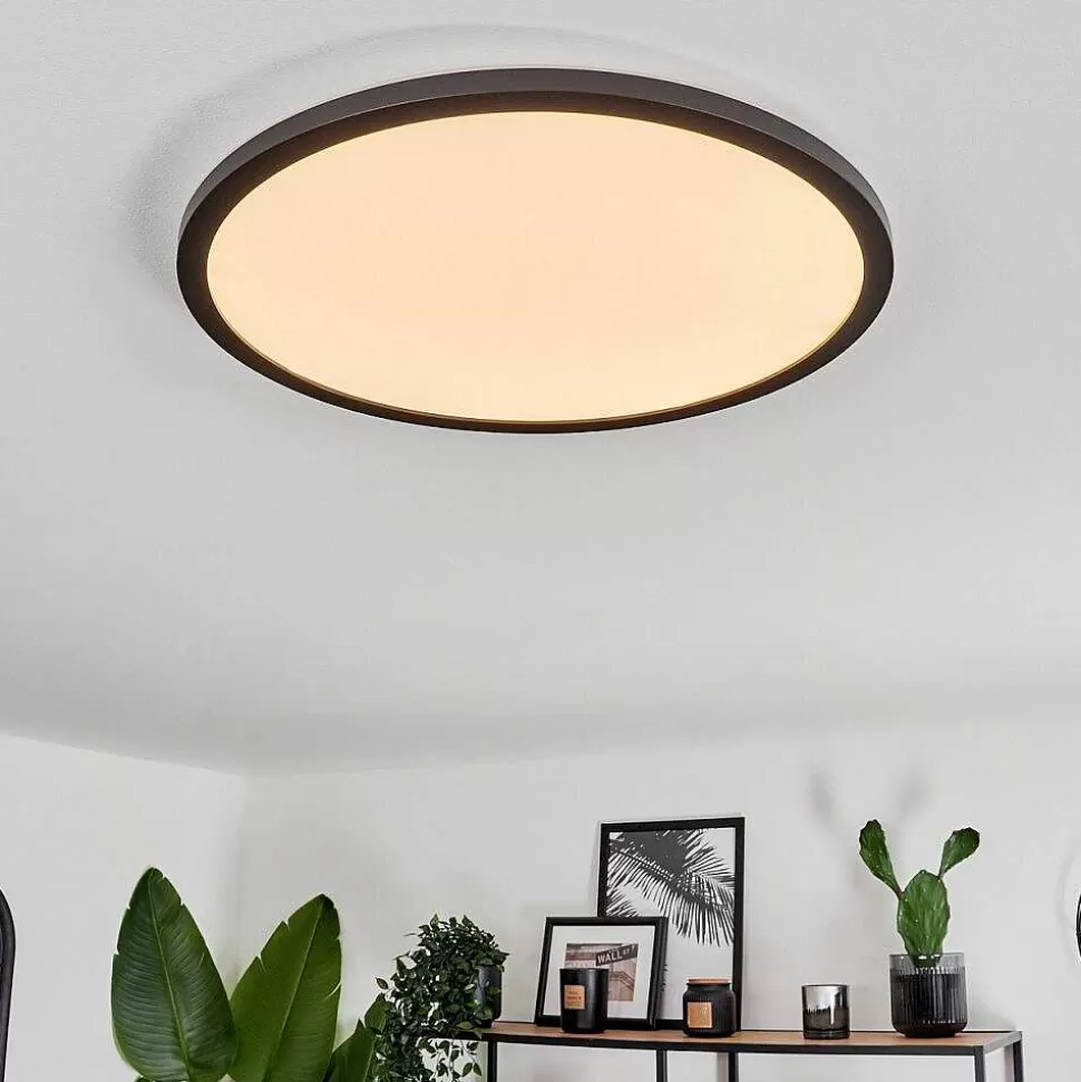 hofstein Plafonniers Extérieurs>Plafonnier Boyero Led Noir, 2 Lumieres, Telecommandes, Changeur De Couleurs