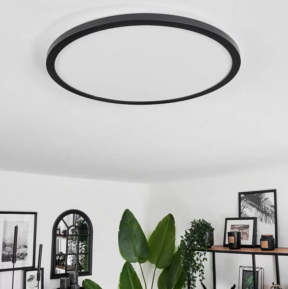 hofstein Plafonniers Extérieurs>Plafonnier Boyero Led Noir, 2 Lumieres, Telecommandes, Changeur De Couleurs