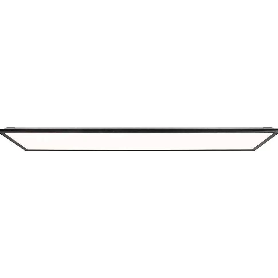 Luminaires Brilliant Wiz>Plafonnier Brilliant Everett Led Noir, 1 Lumiere, Telecommandes, Changeur De Couleurs