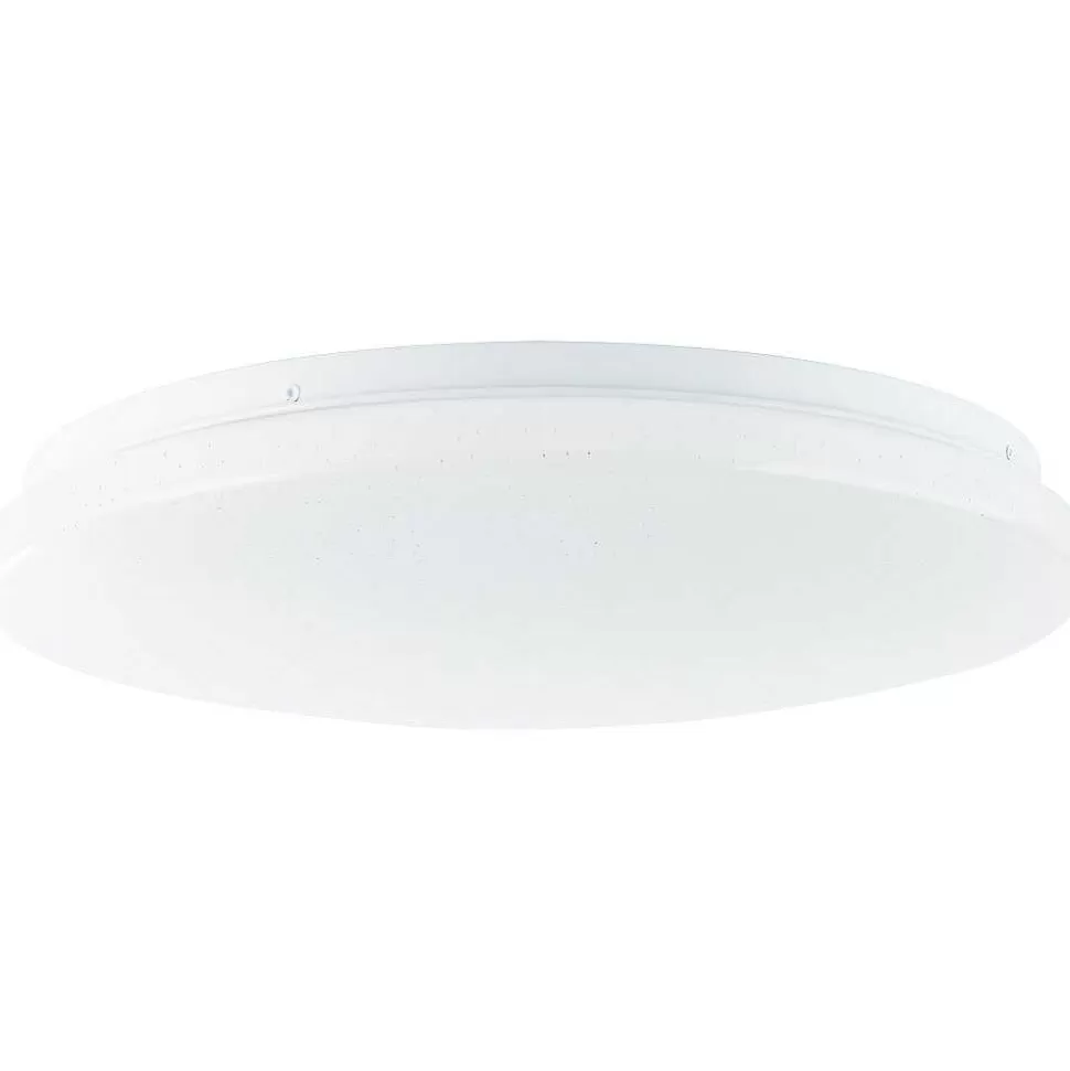 Luminaires Brilliant Tuya>Plafonnier Brilliant Heddy Led Blanc, 1 Lumiere, Telecommandes, Changeur De Couleurs
