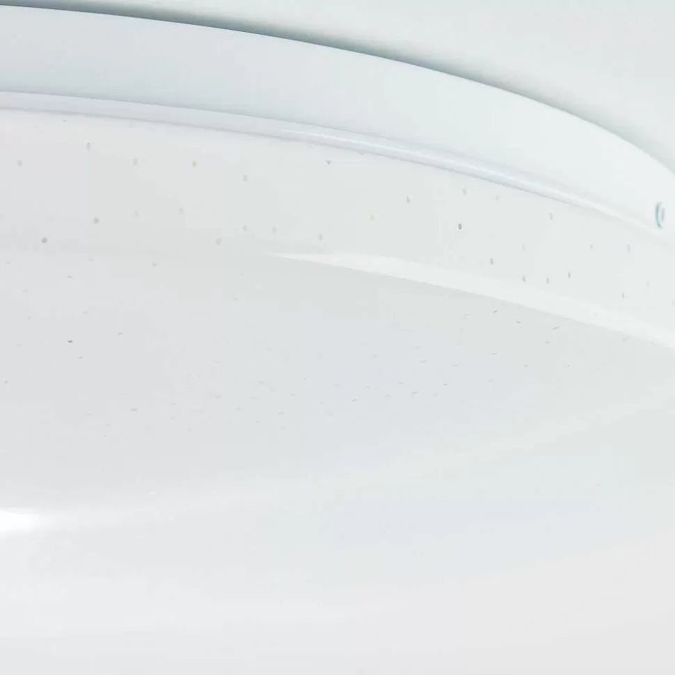 Luminaires Brilliant Tuya>Plafonnier Brilliant Heddy Led Blanc, 1 Lumiere, Telecommandes, Changeur De Couleurs