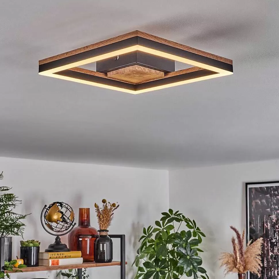 hofstein Éclairage Led>Plafonnier Cascada Led Brun, Couleur Bois, Noir, 1 Lumiere