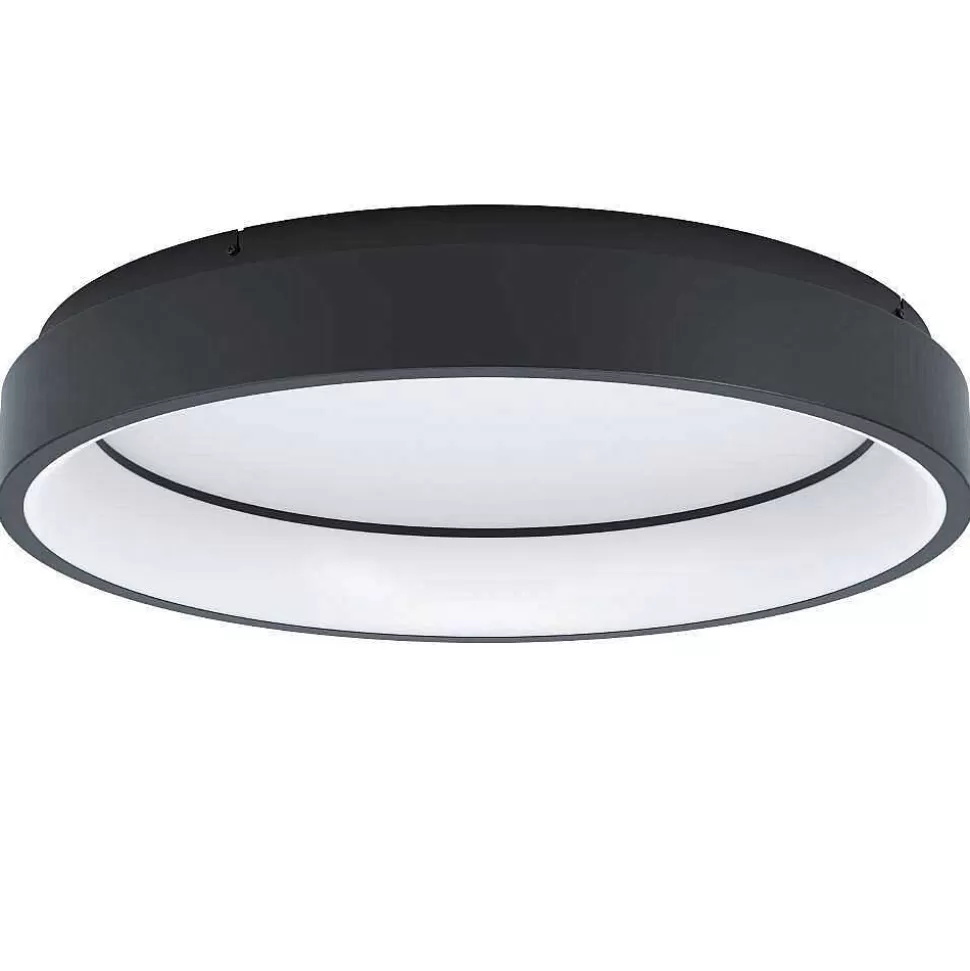 Luminaires Eglo Eglo Connect>Plafonnier Eglo Marghera-Z Led Noir, 4 Lumieres, Changeur De Couleurs