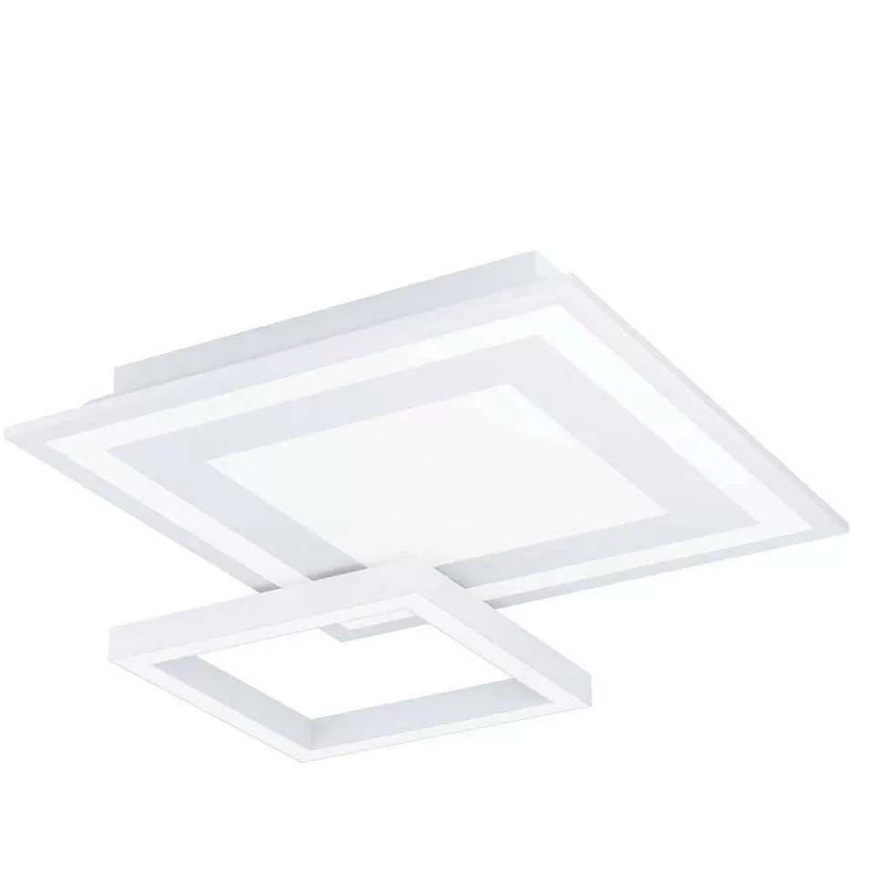 Luminaires Eglo Eglo Connect>Plafonnier Eglo Savatarila-Z Led Blanc, 8 Lumieres, Changeur De Couleurs