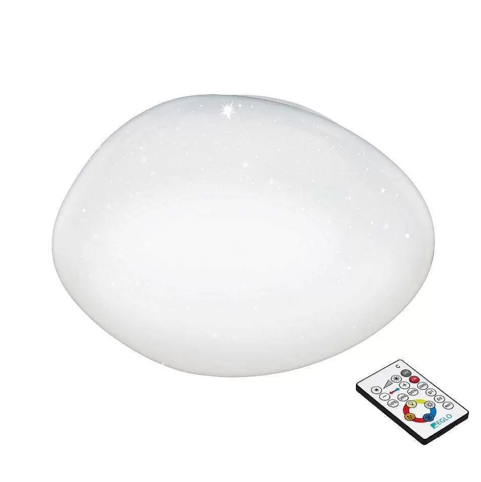Luminaires Eglo Eglo Connect>Plafonnier Eglo Sileras-Z Led Blanc, 3 Lumieres, Changeur De Couleurs