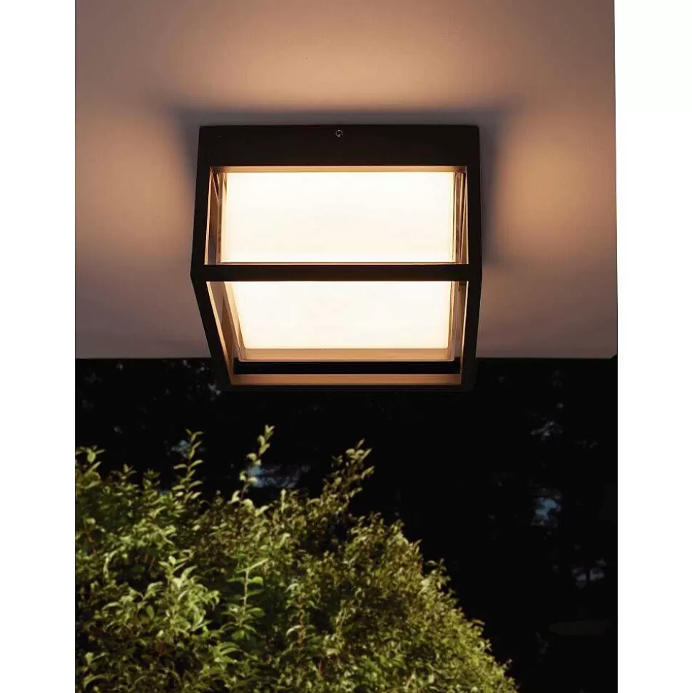 Luminaires Mantra Plafonniers Extérieurs>Plafonnier Exterieur Mantra Chamonix Led Gris, 1 Lumiere