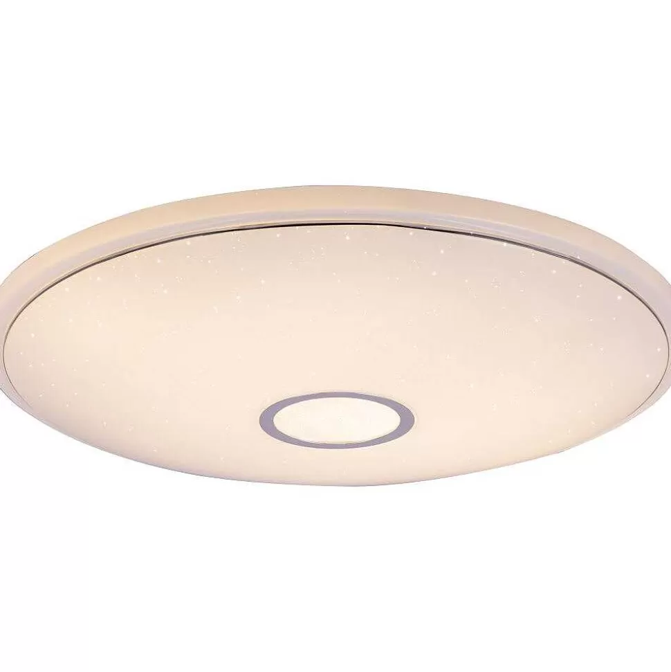 Luminaires Globo Lighting Tuya>Plafonnier Globo Connor Led Blanc, 1 Lumiere, Telecommandes, Changeur De Couleurs