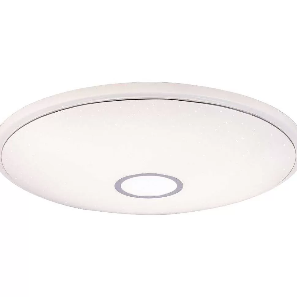 Luminaires Globo Lighting Tuya>Plafonnier Globo Connor Led Blanc, 1 Lumiere, Telecommandes, Changeur De Couleurs