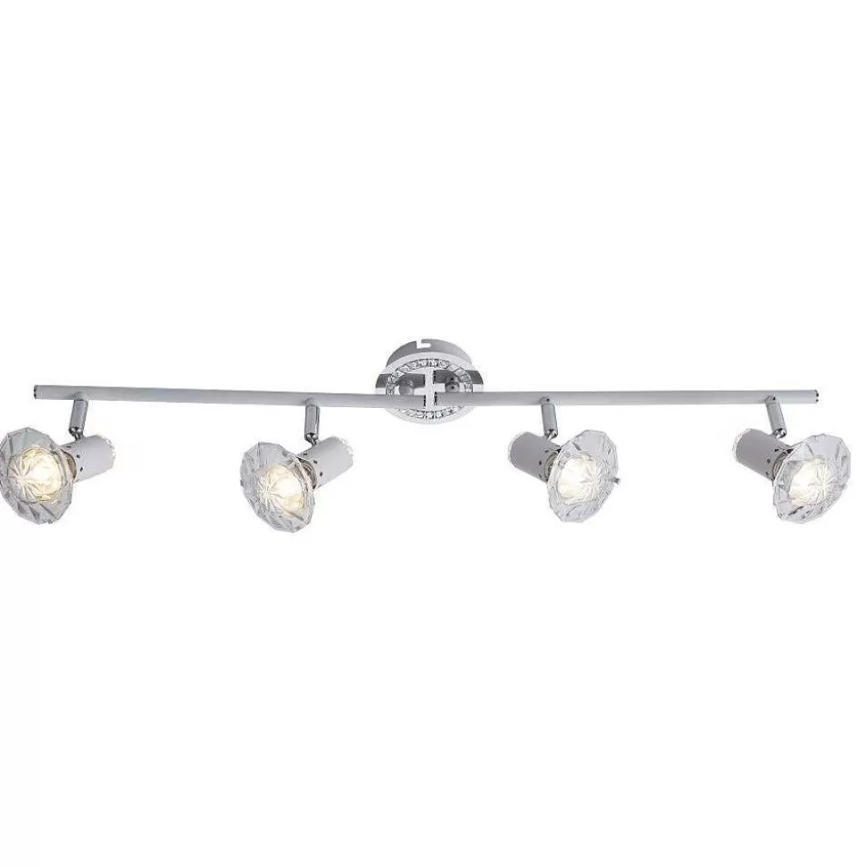 Luminaires Globo Lighting Luminaires Marocains>Plafonnier Globo Gem Led Blanc, 4 Lumieres