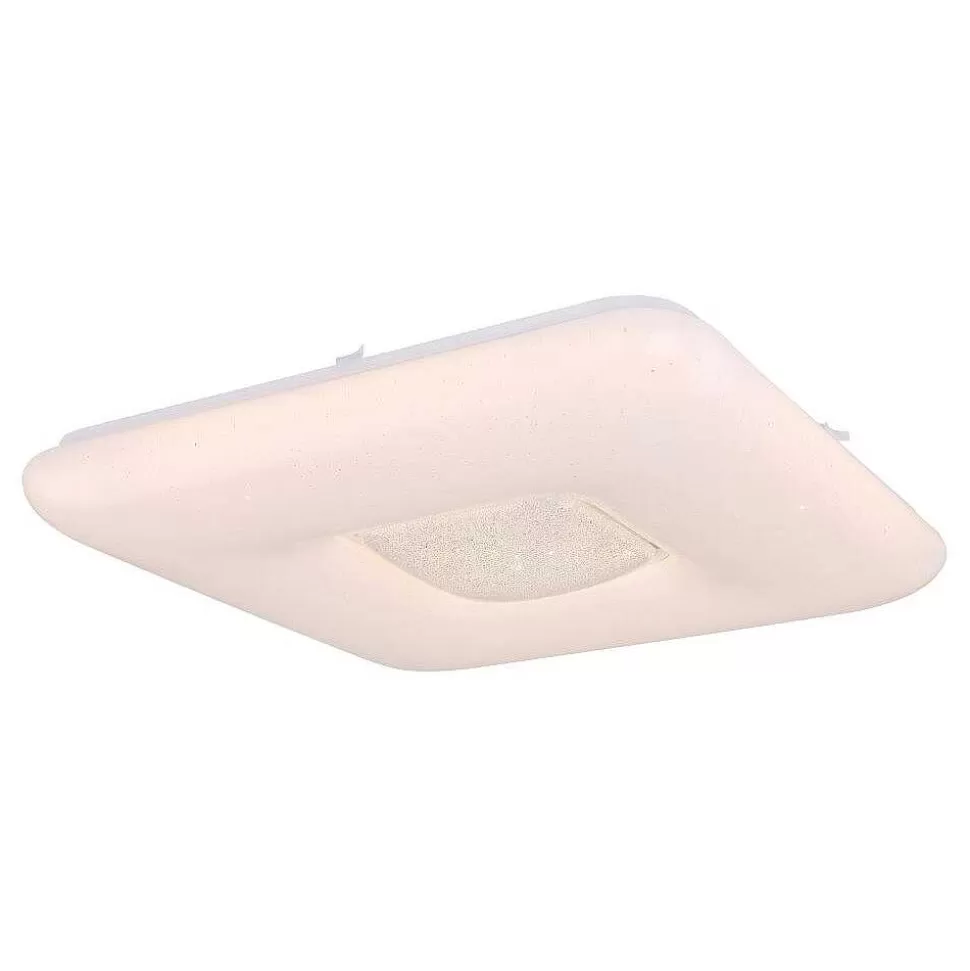 Luminaires Globo Lighting Zigbee>Plafonnier Globo Trystan Led Blanc, 1 Lumiere, Telecommandes, Changeur De Couleurs