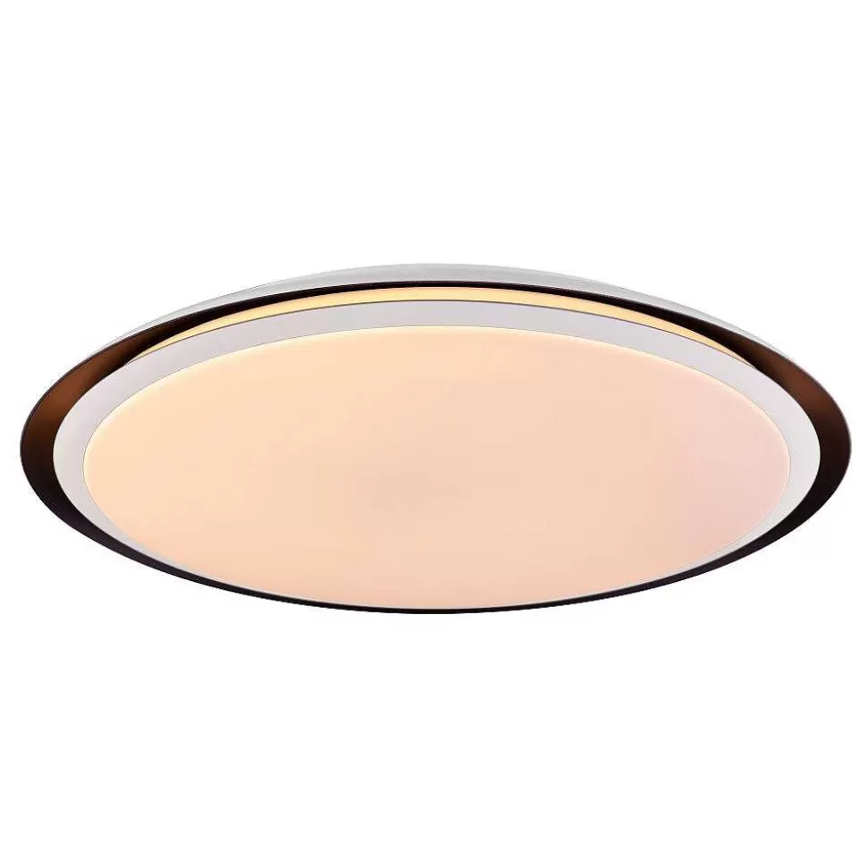 Luminaires Globo Lighting Tuya>Plafonnier Globo Xaver Led Noir, Blanc, 2 Lumieres, Telecommandes, Changeur De Couleurs