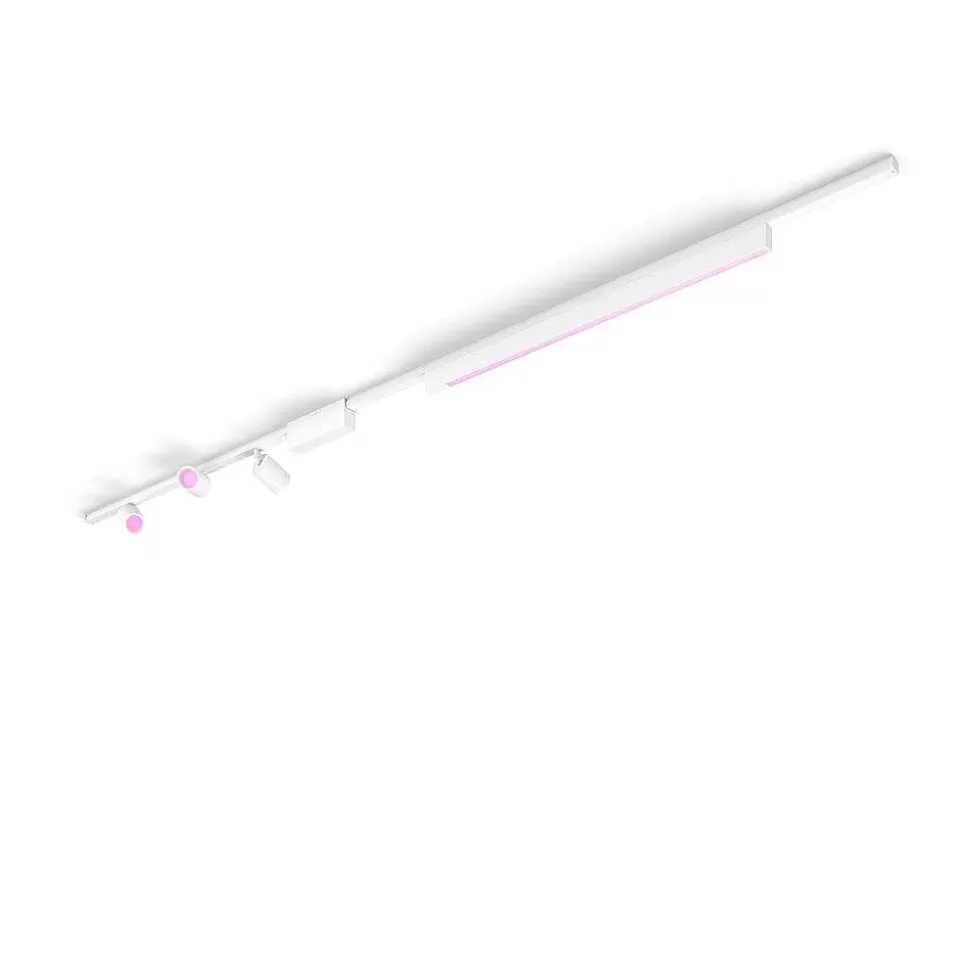 Luminaires Philips Zigbee>Plafonnier Kit De Base Philips Hue Perifo Led Blanc, 4 Lumieres, Changeur De Couleurs