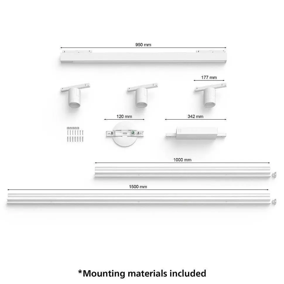 Luminaires Philips Zigbee>Plafonnier Kit De Base Philips Hue Perifo Led Blanc, 4 Lumieres, Changeur De Couleurs