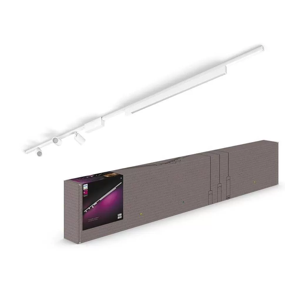 Luminaires Philips Zigbee>Plafonnier Kit De Base Philips Hue Perifo Led Blanc, 4 Lumieres, Changeur De Couleurs