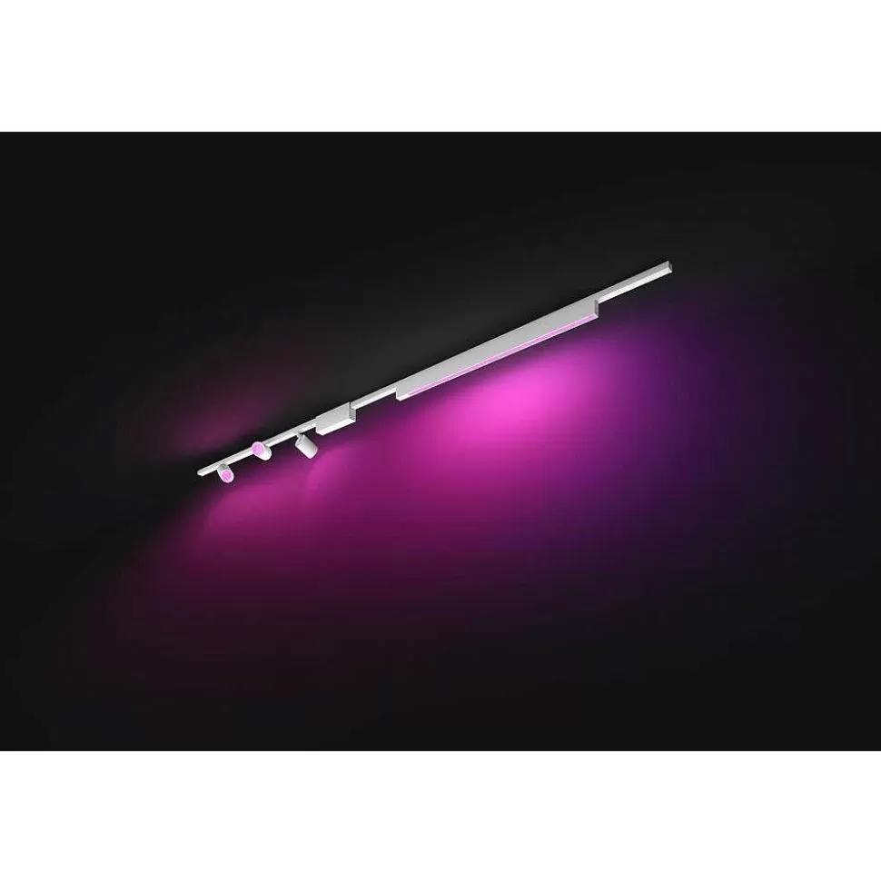 Luminaires Philips Zigbee>Plafonnier Kit De Base Philips Hue Perifo Led Blanc, 4 Lumieres, Changeur De Couleurs