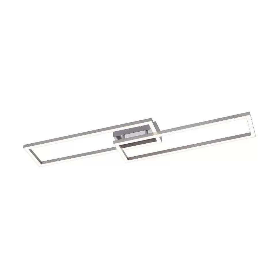 Luminaires Leuchten Direkt Luminaires Interieurs Connectes>Plafonnier Leuchten Direkt Ls-Maxi Led Acier Inoxydable, 1 Lumiere, Telecommandes, Changeur De Couleurs