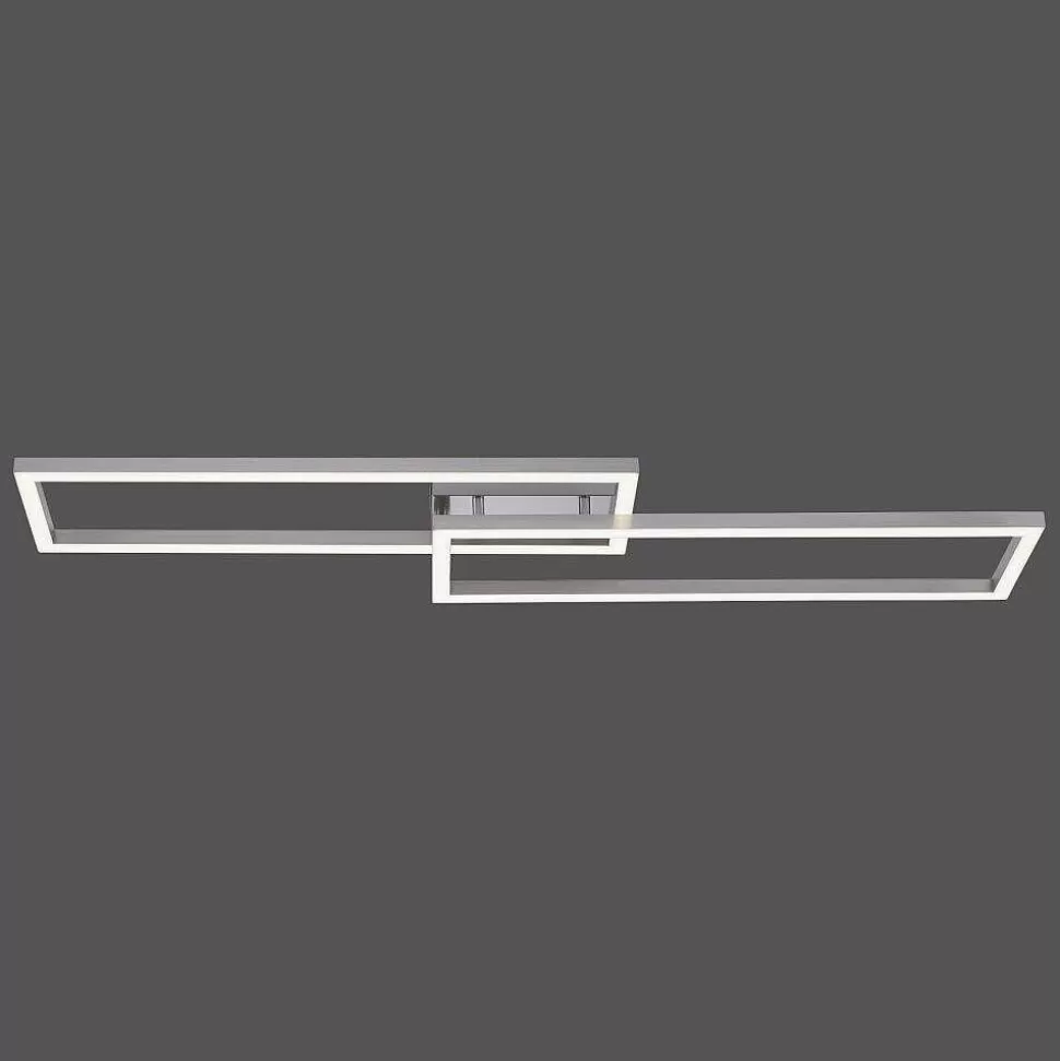 Luminaires Leuchten Direkt Luminaires Interieurs Connectes>Plafonnier Leuchten Direkt Ls-Maxi Led Acier Inoxydable, 1 Lumiere, Telecommandes, Changeur De Couleurs