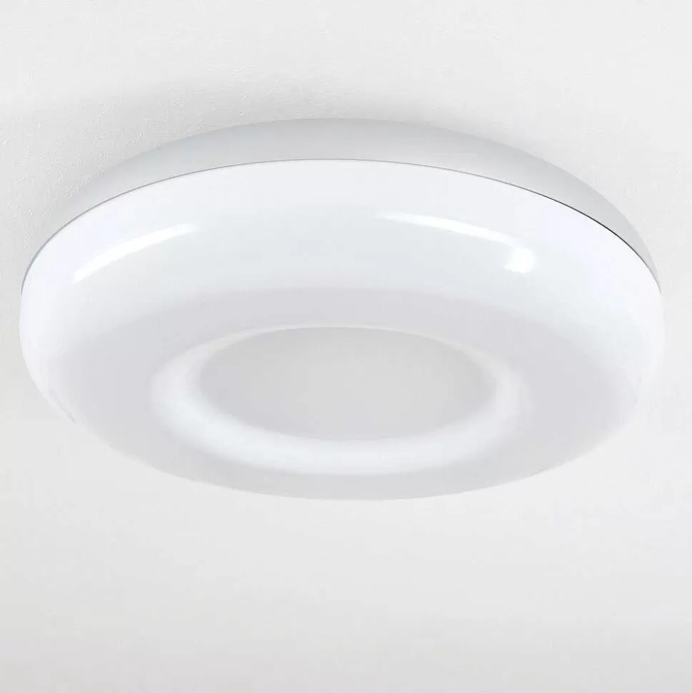 hofstein Luminaires Interieurs Connectes>Plafonnier Monfebres Led Argente, Blanc, 1 Lumiere, Telecommandes, Changeur De Couleurs