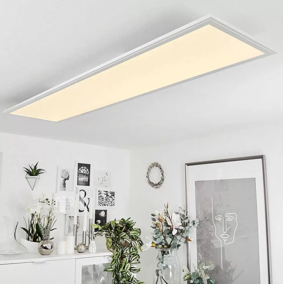 hofstein Plafonniers>Plafonnier Montalba Led Blanc, 1 Lumiere, Telecommandes, Changeur De Couleurs