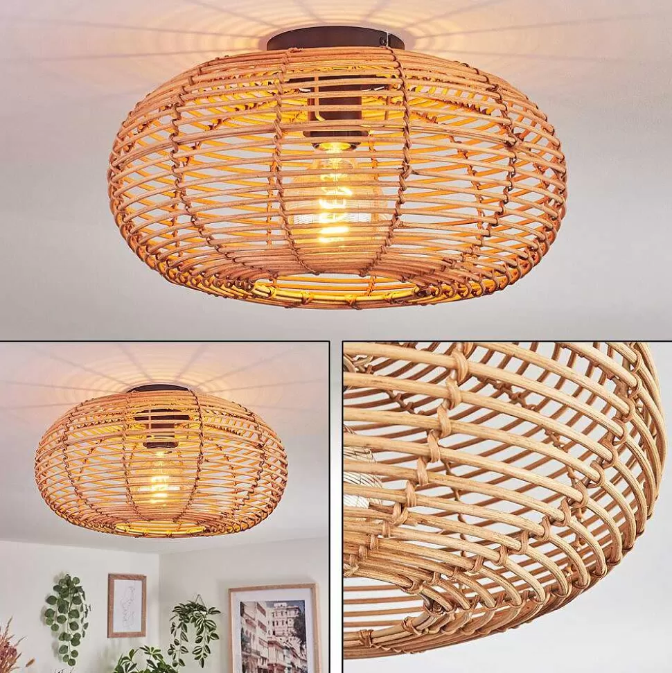 hofstein Style Boho-Chic>Plafonnier Mulstrand Ecru, Noir, 1 Lumiere