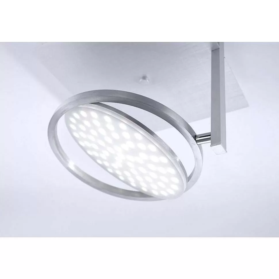 Paul Neuhaus Q-Serie Paul Neuhaus Q>Plafonnier Paul Neuhaus Q-Orbit Led Aluminium, 1 Lumiere, Telecommandes