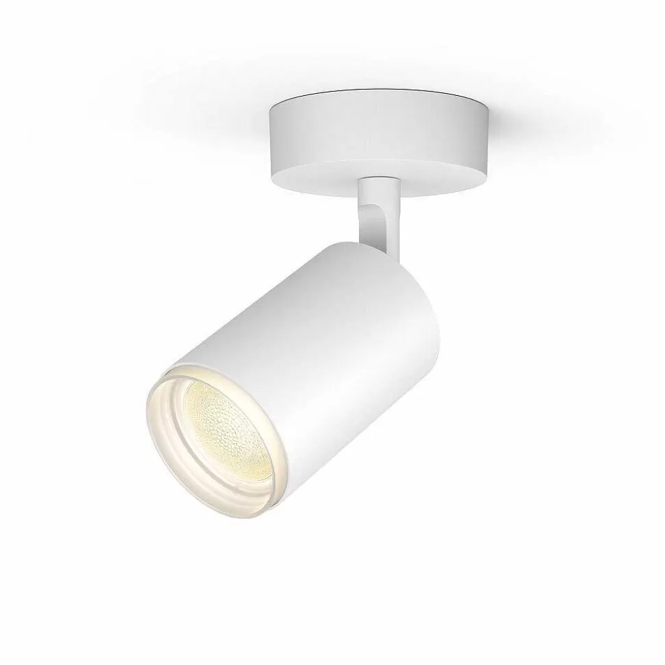 Luminaires Philips Zigbee>Plafonnier Philips Hue Fugato Led Blanc, 1 Lumiere, Changeur De Couleurs