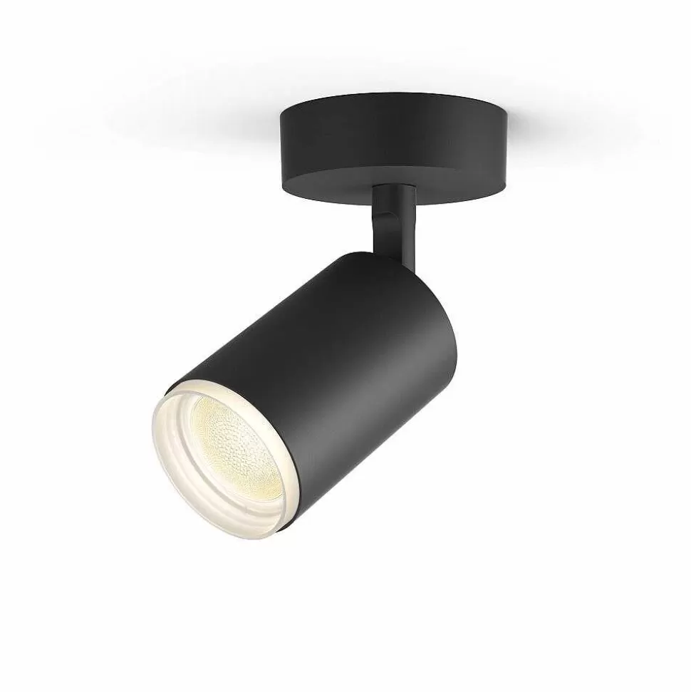 Luminaires Philips Zigbee>Plafonnier Philips Hue Fugato Led Noir, 1 Lumiere, Changeur De Couleurs