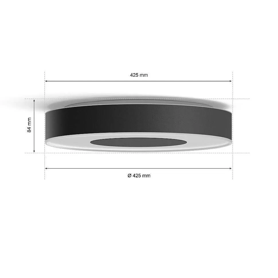 Luminaires Philips Luminaires Interieurs Connectes>Plafonnier Philips Hue Infuse Led Noir, 1 Lumiere, Changeur De Couleurs