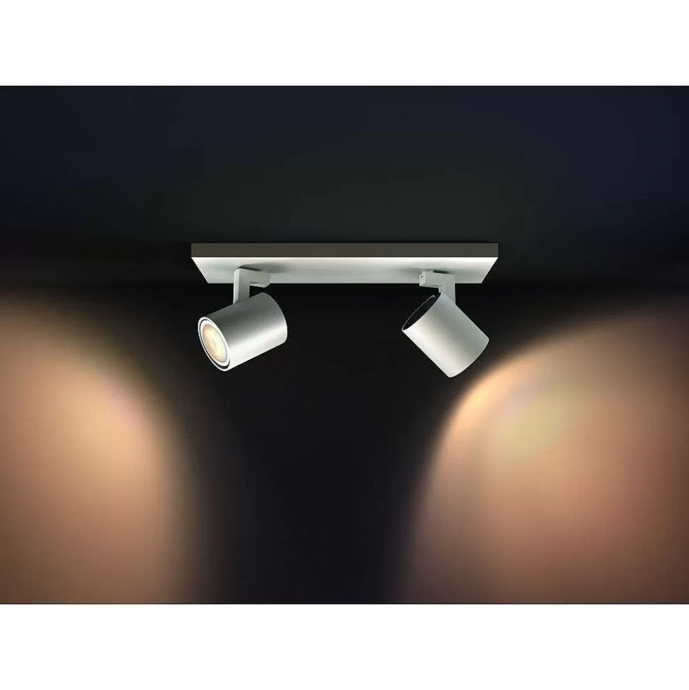 Luminaires Philips Luminaires Interieurs Connectes>Plafonnier Philips Hue Runner Led Blanc, 2 Lumieres, Telecommandes